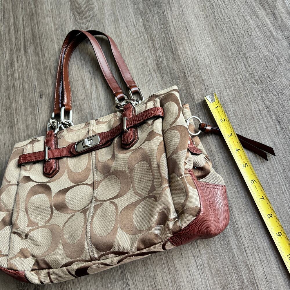 Coach Chelsea Signature Jayden Carryall Satchel/Top Handle Bag 17806 Khaki/Brown - Picture 7 of 8